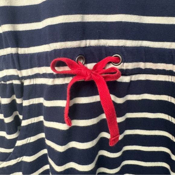 MINI BODEN Cotton Knit Striped Red White And Blue Dress Nautical Patriotic 9-10Y - Picture 8 of 13